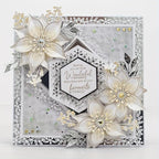 Lapoo Flowers Metal Cutting Die for Scrapbooking - Durable, Cut Stencils for DIY Scrapbook Photo Album Decorative Paper Card, Card Making Supplies (Multiple Large Lace Square Frames 8.1 x 8.1 in)