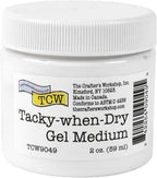 The Crafter’s Workshop – Tacky-When-Dry Gel Medium, Foil Adhesive for Paper Crafts, Journaling & Mixed Media | Dries Clear & Tacky for Glitter, Gilding & Mica Effects, 2 oz Jar