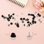40 Pairs Rubber Pin Backs, 9mm×10mm Butterfly Clutch Backings, Craft Making Blank Pins Holder & Tie Tacks Keepers for Lapel Enamel Pins (40)