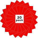 HTVRONT Red Heat Transfer Vinyl Bundle: 20 Pack 12" x 10"in Iron on HTV for T-Shirt, Compatible with Cricut Cutting Machine, Silhouette Cameo or Heat Press Machine