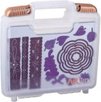 ArtBin 6978AB Magnetic Die Storage Case with 3 Magnetic Die Sheets, Portable Paper Craft & Die Organizer with Handle, Translucent