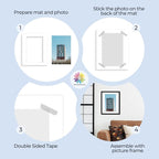 MBC Mat Board Center, 5 Pack 16x20 for 11x17 White Picture Mats Frame Mattes, Bevel Cut, Acid Free, 4-ply Thickness