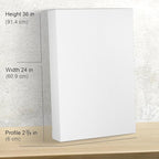 PHOENIX 24x36 Inch Museum Canvas - 2 3/8 Inch Thick Porfile Deep Large Stretched Canvas for Painting 1 Pack 100% Cotton 11 Oz. Gesso Primed White Blank Professional Canvas Oil & Acrylic Paints