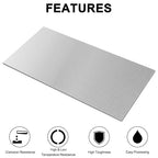 304 Stainless Steel Sheets Metal 6" x 12" x 1/8" (3.40MM) Inch 304 Stainless Steel Plates 10 Gauge Stainless Steel Shim Stock Plates Metal Sheets for Crafting, Stovetop, Snow Frosted Surface