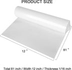 Neoprene Sponge Rubber Foam Sheets with Adhesive Backing, 12" x 81" x 1/16" White Foam Roll Insulation Board Soundproof Neoprene Mat, Great for Cosplay Padding, DIY, Gaskets, Costume, Crafts