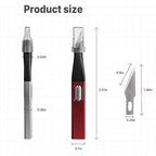 3 PCS Exacto Knife,Hidden Blade Design at The End,Comes with 5 Spare High Qualiry Carbon Steel Exacto Knife Blades. Craft Knife for Crafting, Arts,Modeling,Scrapbooking,Stencil,DIY Projects.Red