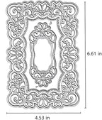 Lace Flowers Background Frame Cutting Dies, Lace Frame Die Cuts Metal Embossing Stencils Template Mould for Card Scrapbooking and DIY Craft Album Paper Card Decor