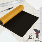 Premium High Density EVA Foam Sheet with Adhesive Backing 15” x 59” Black Foam Mat - Craft Foam Sheet for Cosplay Costume, Crafts, Padding, DIY Projects and Insulation Weather Stripping Sheets Roll