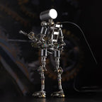 Mostarle Terminator M 3D Metal Puzzle, Arcynix DIY Mechanical Robot Model Kit, Sci-Fi Design LED Light Feature Unique Gift for Adults & Teenager (Blue)