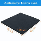 Rubber Adhesive Pads, 4 Pcs Closed Cell Foam Sheet Neoprene High Density Foam Anti Vibration Pads for Furniture Cars Speakers Black (6" x 6" x 1/8", 4 Pcs)