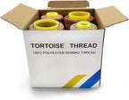 Tortoise 4 Cones of 3000 Yards Each Spool Thread for All Purpose, Serger, Overlock, Quilting, Sewing Machine - 100% Polyester - 40S/2 Rainbow