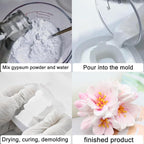 3D Cherry Blossom Candle Mold Scented Candles Flower Silicone Molds for Resin DIY Epoxy Gypsum Crafts Handmade Soap Candle Making Supplies Chocolate Pastry Fondant Cake Decoration Floral Silicone Mold