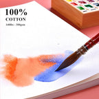 FEITAKE 100% Cotton Watercolor Paper Cold-Press / 140lb (300gsm) / Acid Free Mixed Media Art Drawing Papers - 30Sheets Pack - 6"X8"