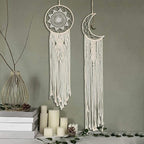 RQWZBCHX Macrame Dream Catcher Kits for Adults Beginners, 2PCS Macrame Wall Hanging Supplies