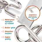 Brain Teasers Metal Puzzles for Kids and Adult, Mind, Logic and Game Test Toy for Teens, Disentanglement 3D Coil Cast Wire Chain Intelligence Toy for Party & Office, Best Puzzle Travel Games (Easy)