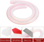 uxcell Flexible Molding Trim, 39 Inch Flexible Quarter Round Molding Silicone Peel and Stick Trim Self Adhesive Shower Water Barrier for Corner Decor Bathroom Kitchen, Transparent