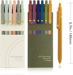 Gel Pens, 12 Pcs 0.5mm Fine Point Smooth Writing Pens Cute Pens, High-End Series Black Ink Pens for Journaling Note Taking, School Office Supplies for Women Men (12 Pcs Gold Mixed colors)