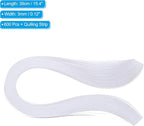 PATIKIL 600pcs Quilling Strips Paper 1/8"(3mm) 39cm Origami Paper Quilling Strip for Art DIY Hand Craft Christmas, White