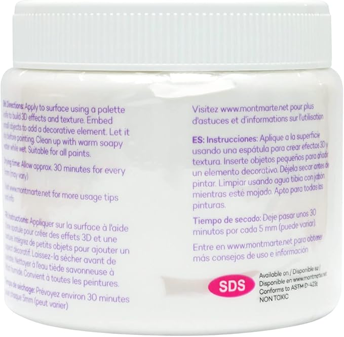 Mont Marte Modelling Paste Acrylic Medium 500ml (17oz) (Pack of 2)