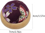 Fbshicung Pin Cushions Sewing Needle Cushion Holder Band Wearable Pincushions for Sewing (Japanese Flower 1)