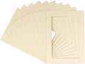 6x8 Mat for 8x10 Frame - Precut Mat Board Acid-Free Textured Cream 6x8 Photo Matte for a 8x10 Picture Frame, Premium Matboard for Family Photos, Show Kits, Art, Picture Framing, Pack of 25 Mats