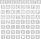 WISYOK 2 Inch 65 Pcs Letter Stencils and Numbers, Reusable Plastic Alphabet Art Craft Templates for Wood, Wall, Fabric, Rock, Signage,Cake,DIY