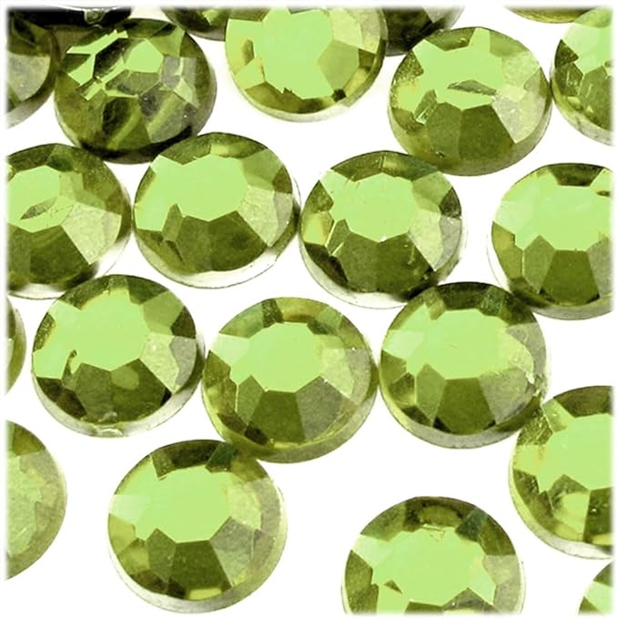 The Crafts Outlet 72pc Flatback Acrylic Rhinestones Round 20mm - Charcoal Gray