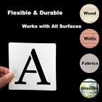 4 Inch Alphabet Letter Stencils for Painting - 70 Pack Letter and Number Stencil Templates with Signs for Painting on Wood, Reusable Letters and Numbers Stencils for Chalkboard Wood Signs & Wall Art