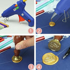 30 Pieces 7mm Sealing Wax Sticks for Glue Gun,PORXFLY Mini Wax Seal Sticks Great for Seals Stamp,Cards Envelopes,Wedding Invitations,Gift Wrapping,Wine Packages (Bronze)