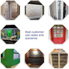 VSUDO Static Cling Decorative Window Privacy Film – Frosted Privacy Window Film with Jasmine Floral & Stained Glass Design, Adhesive-Free Tint for Home, Bathroom & Office (29.5" x 157.5")