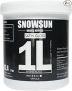 SNOWSUN Charcoal Black Acrylic Paint, 2 Pack 1 L /42.4 oz Large Bulk Acrylic Paints, Gloss Non-Toxic Heavy Body Paints - Thick Art Paints for Multi-Surface Canvas Wood Ceramic Fabric Wall- Ideal for Artists & Beginners