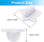 100 Pack Star Shape Rubber Pin Backs, Lapel Pin Backing Locking Pin Keepers, Brooch Holder for Uniform Badge Hat Tie（White）
