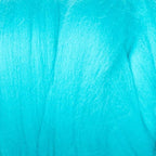 Kondoos Colored Natural Wool roving, 1 lb. Best Wool for Needle Felting, Wet Felting, handcrafts and Spinning. (Cyan, 1 lb)