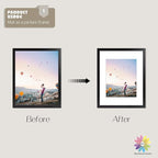 Mat Board Center, Pack of 50, 11x14 for 8x10 White Picture Mat Sets - Acid Free, 4-ply Thickness, Bevel Pre-Cut White Core - Includes Backing Boards and Clear Bags - for Pictures, Photos, Framing