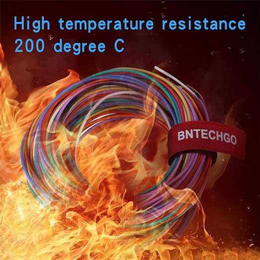 BNTECHGO 22 Gauge Silicone Wire Kit 10 Color Each 5 ft Flexible 22 AWG Stranded Tinned Copper Wire