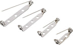 Shappy 100 Pieces Brooch Pin Backs Bar Pins Backs for Crafts Safety Clasp with Plastic Box, Gold and Silver, 4 Sizes, 20/25/32/38 mm