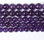 120PCS 6mm Natural Amethyst AAAAA Purple Crystal Quartz Beads Gemstones Round Stone Beads for Jewelry Making DIY Bracelet Necklace 2 Strand 32"