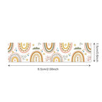 12 Rolls Washi Tape Boho Washi Tape Set Vintage Rainbow Sun Stars Masking Tapes Decorative Paper Stickers Decorative Tapes for DIY Art Crafts Wrapping Decor Junk Journal Scrapbooking Gifts Stickers