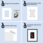 Mat Board Center, Pack of 10, 8x10 for 4x6 White Photo Picture Mats - Acid Free, 4-ply Thickness, White Core - for Pictures, Photos, Framing