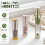 New Sewing Needle Case, Hand Sewing Needle Sewing Tool Set Threader Unthreader Tool, Upgrade Multi-Purpose Large-Eye Stitching Needle and Thread Kit for Leather (Yellow)