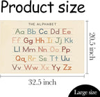 Alphabet Banner Playroom Decor Banner Canvas 21 in x 33 in Hanging Flag Perfect for Kids Nursery and Playroom Wall Stylish Room Decor for Boys and Girls