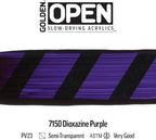 OPEN Slow-Drying Acrylics by GOLDEN, Dioxazine Purple, 2 fl oz. tube, Professional Acrylic Paint, Semi-Transparent