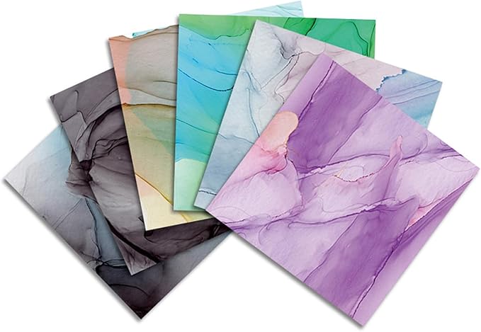 YASMEN Scrapbook Paper Pad 12x12, Marble Patterned Cardstock Paper Pads, Single-Sided Decopodge Paper, DIY Decorative Craft Paper, Scrapbooking Junk Journal Gift Card Making Supplies - 24Sheet