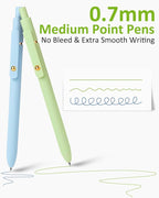 FIOVER Colored Pens, 6 Pack Colorful Gel Pens, Quick-Dry 0.7mm Medium Point for Journaling, Note Taking, Doodling, Aesthetic Office School Supplies, Gifts for Women Men(Multiple Colors)