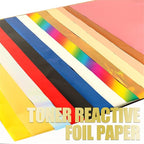 Briartw 20x29cm Hot Foil Paper 50 Sheets Pack Toner Reactive Foil Hot Stamping Foil Paper by Laser Printer and Laminator for Scrapbooking Craft Cardmaking DIY Album (Laser Silver Glitter, 50 Sheets)