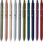 Gel Pens, 10 Pcs 0.5mm Fine Point Smooth Writing Pens High-End Series Black Ink Pens for Journaling Note Taking, School Office Supplies for Women Men (10 Pcs Mixed colors)