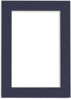 8x10 Mat Bevel Cut for 5.5x8.5 Photos - Acid Free Navy Precut Matboard - For Pictures, Photos, Framing - 4-ply Thickness