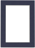 5x7 Mat for 8.5x11 Frame - Precut Mat Board Acid-Free Show Kit with Backing Board, and Clear Bags Navy 5x7 Photo Matte Made to Fit a 8.5x11 Picture Frame Matboard for Framing, Pack of 1 Mat