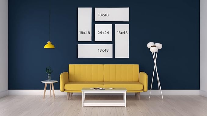 Creative Mark The Edge Deluxe Cotton 1-1/2" Deep Stretched Canvas for Painting, 8x48 Pack of 3, 14oz. Primed Weight, Universal Archival Priming, Medium Tooth, Hand-Stretched Canvas for Painters