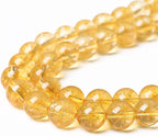 6mm 60Pcs Natural Citrine Beads for Jewelry Making Gemstone Round Loose Beads DIY Bracelet Necklace